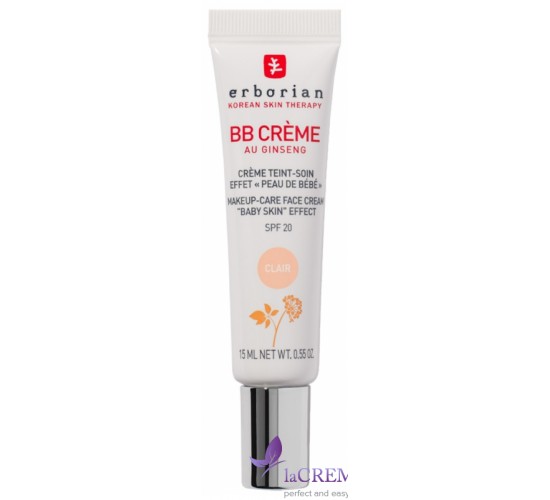 Ерборіан ВВ Крем тонуючий Клеар 5 в 1 для обличчя Erborian BB Creme Ginseng Clair, 15 мл