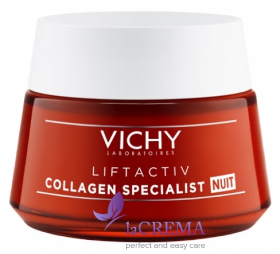 Віші ЛіфтАктив Колаген Антивіковий крем нічний Vichy LiftActiv Collagen Specialist, 50 мл