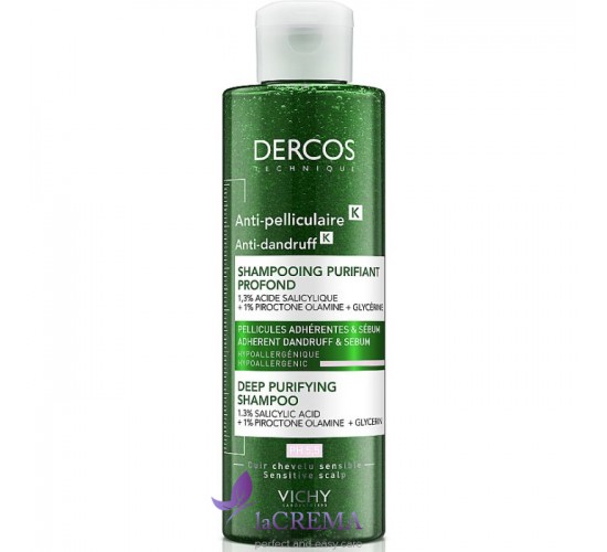 Віші Деркос К Шампунь-скраб прти стійкої лупи Vichy Dercos Anti-Dandruff K, 250 мл