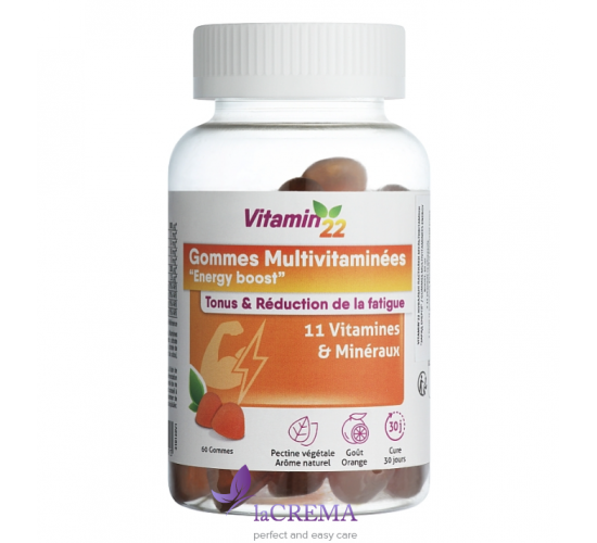 Vitamin'22 Жувальні пастилки - Мультивітаміни для заряду енергії, 60 шт