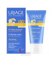 Урьяж Дитячий сонцезахисний мінеральний крем Uriage Baby 1st Mineral Cream SPF 50+, 50 мл