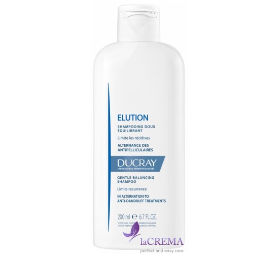 Ducray Elution Шампунь для чутливої шкіри та частого використання Дюкрей Елюсьйон, 200 мл