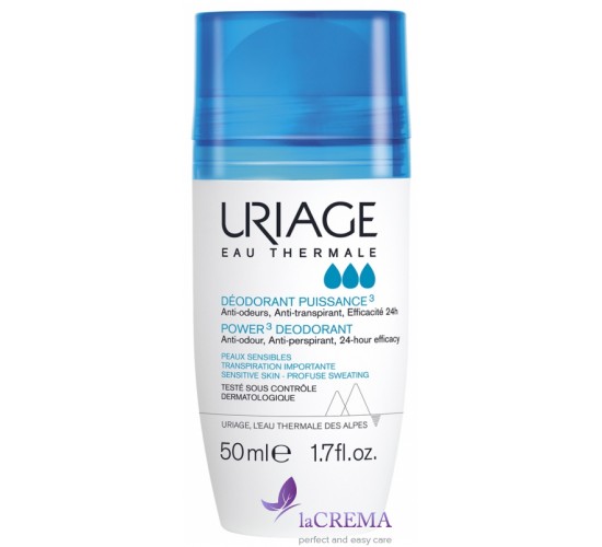 Урьяж Кульковий дезодорант потрійньої дії Uriage Power Deodorant, 50 мл