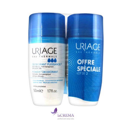 Урьяж Кульковий дезодорант потрійньої дії Uriage Power Deodorant, 50 мл