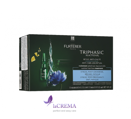 Rene Furterer Triphasic Засіб проти випадіння волосся Reactional Anti-Hair Loss Ritual, 12х5 мл