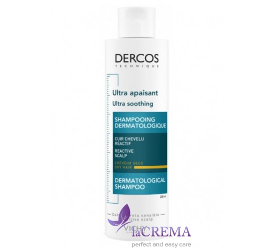 Віші Деркос Шампунь заспокійливий для сухого волосся Vichy Dercos Ultra Soothing, 200 мл