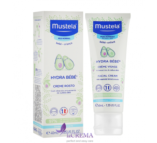 Мустела Зволожуючий дитячий крем для обличчя Mustela Hydra-Bebe Face, 40 мл