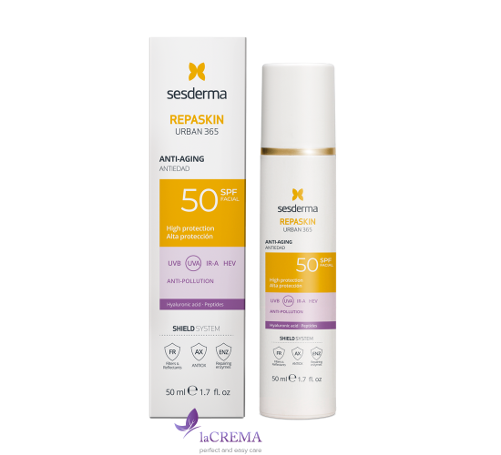 Sesderma Repaskin Омолоджуючий сонцезахисний крем для обличчя Urban 365 Anti-Aging SPF50, 50 мл