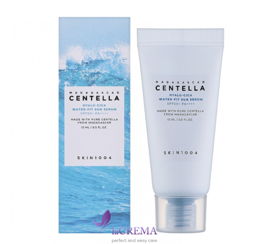 Skin1004 Madagascar Centella Сонцезахисна сировака SPF50 Hyalu-Cica Water-Fit Sun Serum, 15 мл