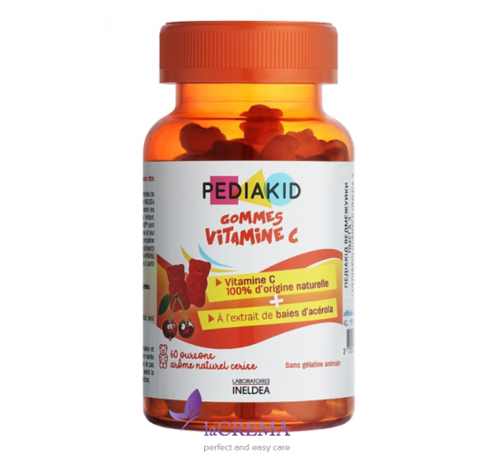 Педіакід Ведвежуйки Вітамін С зі смаком вишні - Pediakid Gommes Vitamin C, 60 шт