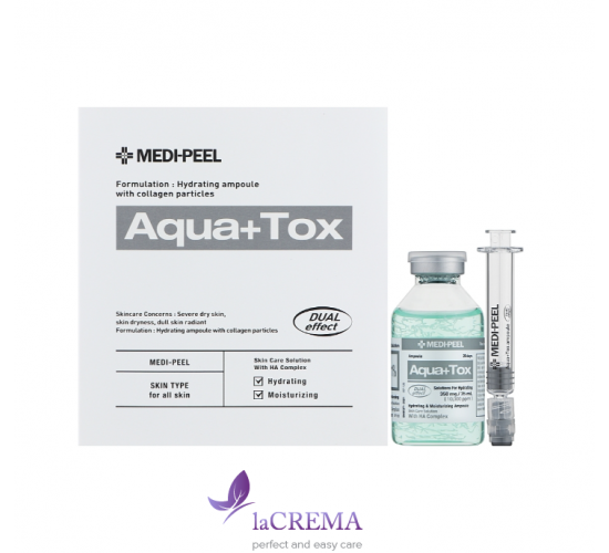 Меді Піл Аква + Зволожуюча сироватка для обличчя Medi-Peel Aqua Tox Ampoule, 30 мл