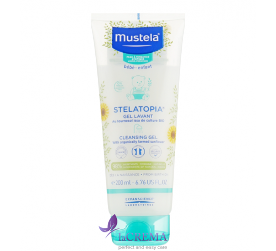 Мустела Стелатопія Очищуючий гель для купання  - Mustela Stelatopia Gel Lavant, 200 мл
