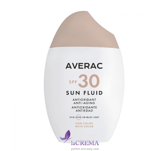 Аверак Сонцезахисний флюїд з тоном для обличчя SPF30+ Averac Sun Fluid SPF30 With Color Ulrta, 50 мл