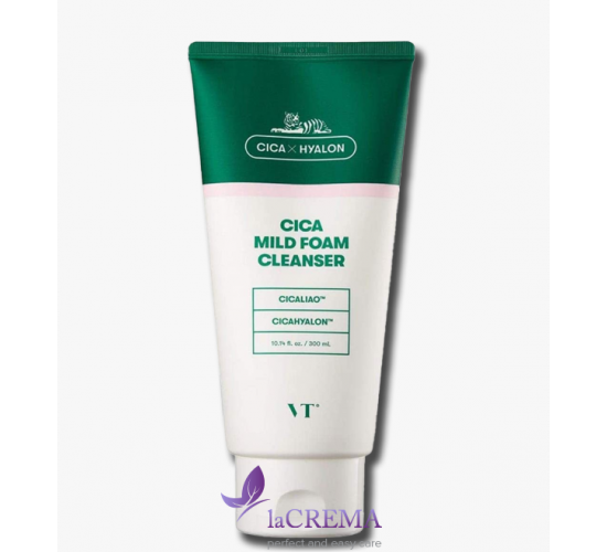 VT Cosmetics Пінка для вмивання обличчя із центеллою азіатською Cica Mild Foam Cleanser, 300 мл