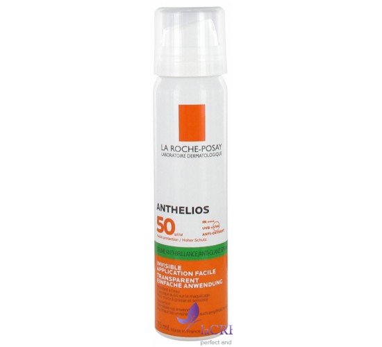 La Roche-Posay Антгеліос Сонцезахисний спрей для обличчя SPF 50 Anthelios Invisible Anti-Shin, 75 мл
