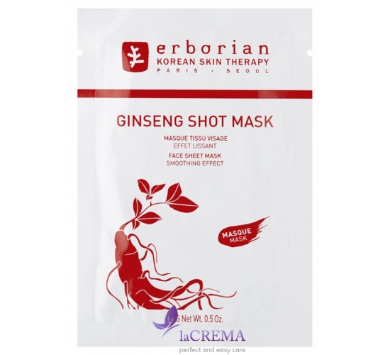 Ерборіан Женьшень Тканинна маска для обличчя, що відновлює Erborian Ginseng Shot Mask, 15 г