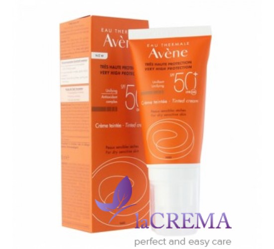Авен Сонцезахисний крем з тоном для сухої шкіри SPF 50+ Avene, 50 мл