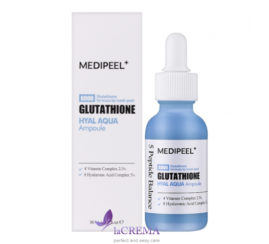Medi-Peel Glutathione Hyal Aqua Сироватка зволожуюча для обличчя з глутатіоном Ampoule, 30 мл