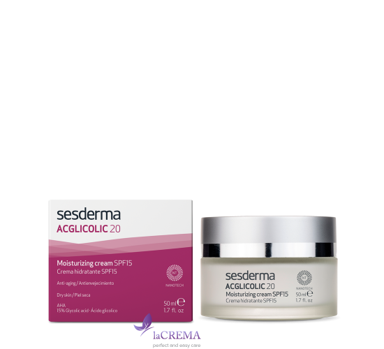 Sesderma Acglicolic 20 Зволожуючий крем SPF 15 для сухої шкіри, 50 мл