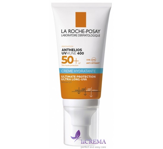La Roche-Posay Антгеліос Сонцезазахисний зволожуючий крем SPF50+ Anthelios UVmune 400, 50 мл