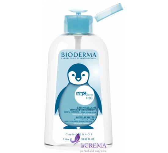 Біодерма АВСДерм Н2О Міцелярна вода очищуюча - Bioderma ABCDerm, 1000 мл