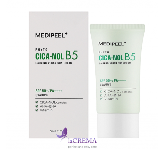 Medi-Peel Phyto CICA-Nol B5 Заспокійливий сонцезахисний крем для обличчя SPF 50+ PA++++, 50 мл