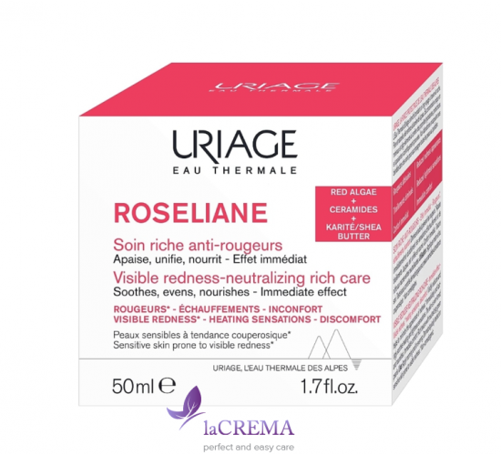 Урьяж Розельян Насичений крем проти почервонінь Uriage Roseliane Anti-Redness Rich Cream, 40 мл
