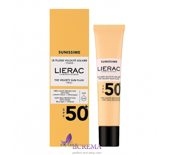 Лієрак Санісім Сонцезахисний тонізуючий флюїд для обличчя SPF50 Lierac Sunissime Fluid, 40 мл