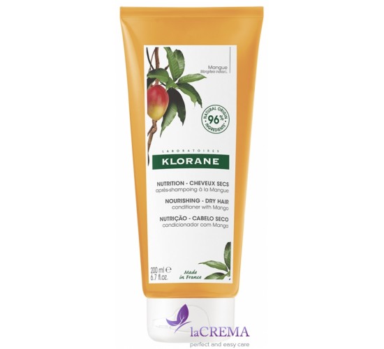Клоран Кондиціонер для сухого волосся з манго Klorane Conditioner, 200 мл