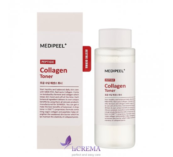Medi-Peel Red Lacto Тонер для еластичності з колагеном та лактобактеріями Collagen, 200 мл