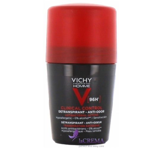 Віші Ом Кульковий дезодорант для чоловіків 96H години захисту - Vichy Homme Clinical Control, 50 мл