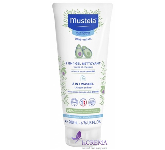 Мустела Дитячий шампунь-гель 2 в 1 - Mustela Gel Nettoyant 2en1, 200 мл.