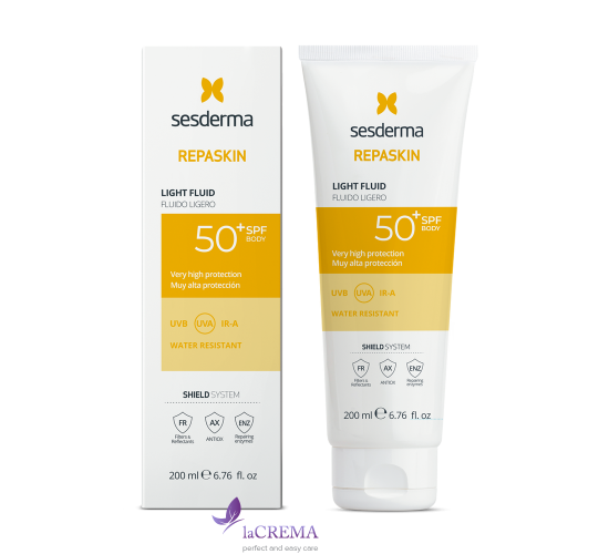 Sesderma Repaskin Сонцезахисний флюїд для тіла Light Fluid SPF 50+, 200 мл