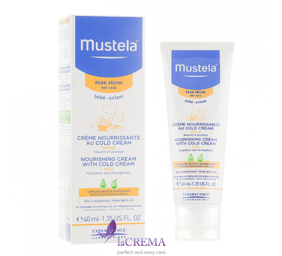 Мустела Колд Крем Захисний крем для обличчя проти відтру та холоду Mustela Cold Cream, 40 мл