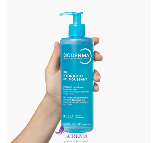 Біодерма Гідрабіо Зволожувальний міцелярний очищувальний гель Bioderma Hydrabio Gel, 400 мл 