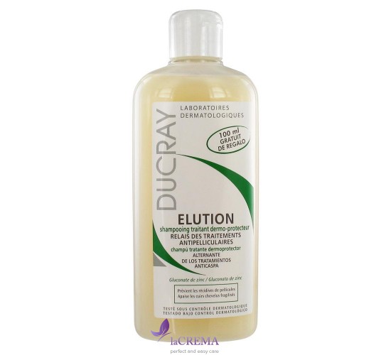 Ducray Elution Шампунь для чутливої шкіри та частого використання Дюкрей Елюсьйон, 400 мл