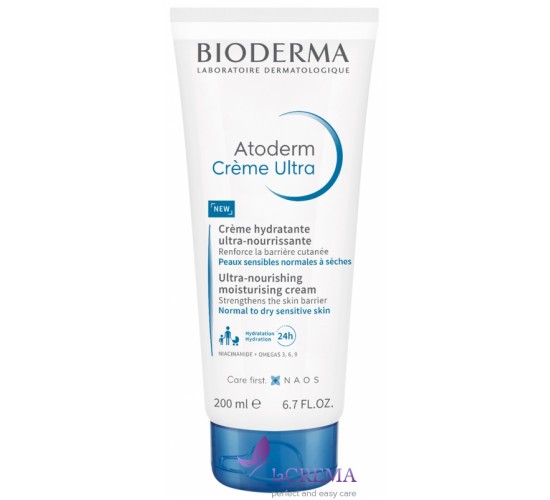 Біодерма Атодерм Ультра Зволожуючий крем для обличчя та тіла - Bioderma Atoderm, 200 мл