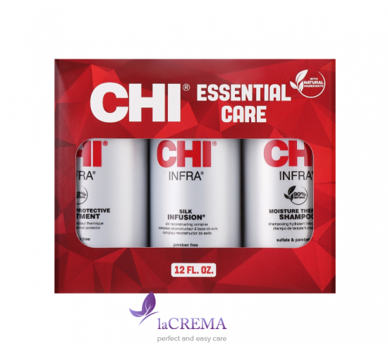 CHI Infra Essential Care Набір Шампунь 355ml + Кондиціонер 355ml + Шовк 355ml