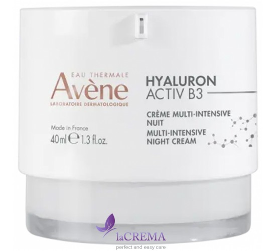 Авен Гіалурон Актив В3 Мультиінтенсивний антивіковий нічний крем Avene Hyaluron Activ B3, 50мл 