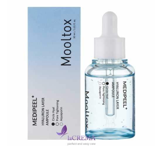 Medi-Peel Mooltox Зволожуюча ампульна сироватка для обличчя Hyaluron Layer Ampoule, 30 мл