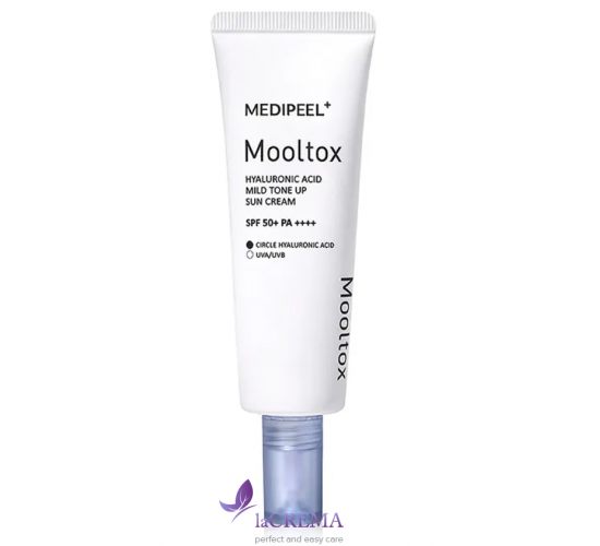 Medi-Peel Mooltox Тонізуючий сонцезахисний крем з тоном для обличчя, SPF 50+ PA++++, 50 г