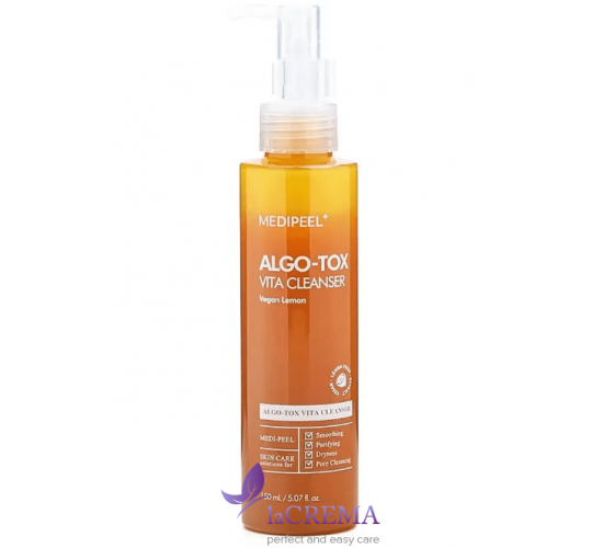 Medi-Peel Algo-Tox Освітлювальний кисневий гель для глибокого очищення шкіри Vita Cleanser, 150 мл