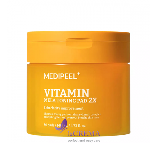 Medi-Peel Vitamin Педи тонізуючі для обличчя, вітамінні Mela Toning Pad 2X, 50 шт