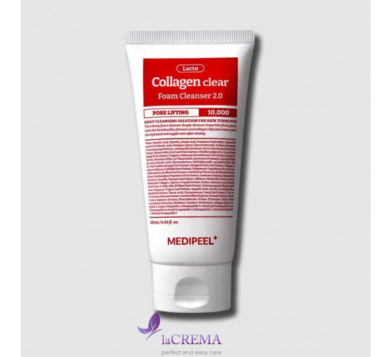 Medi-Peel Red Lacto Очищуюча пінка з колагеном та пробіотиком Collagen Clear, 120 мл