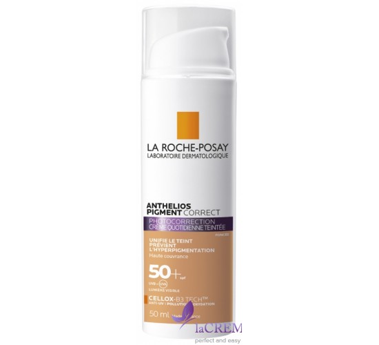 La Roche-Posay Антгеліос Сонцезахисний депігментуючий засіб Anthelios Pigment Correct SPF50+, 50 мл