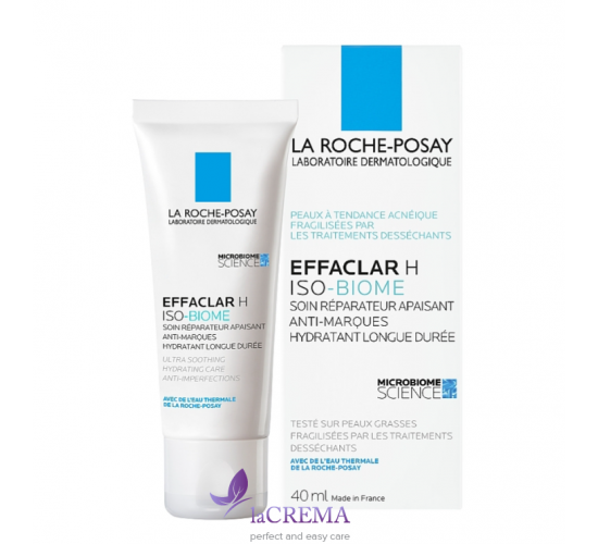La Roche-Posay Effaclar H Iso Biome Зволожуючий крем для проблемної шкіри Ефаклар, 40 мл
