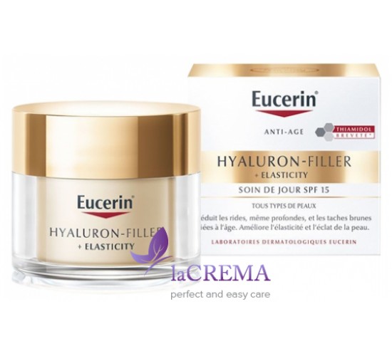 Eucerin Гілурон Філер Денний антивіковий крем Hyaluron-Filler + Elasticity Day Care SPF15, 50 мл