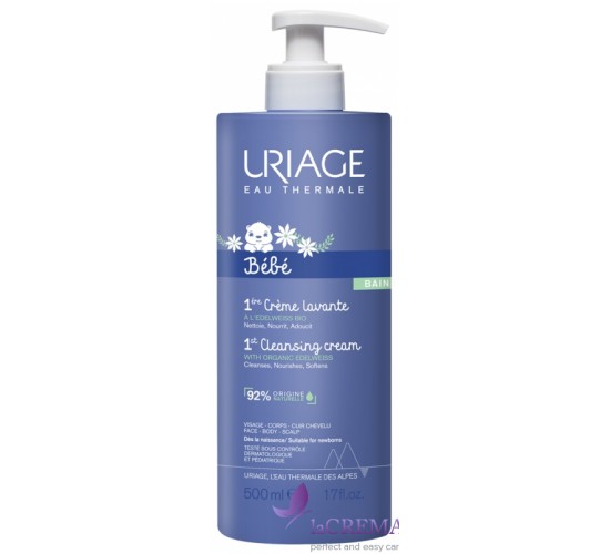 Урьяж Дитячий очищувальнй крем для купання Uriage Baby 1-st Cleansing Cream, 500 мл
