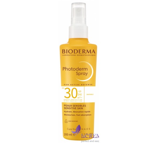 Біодерма Фотодерм Сонцезахисний спрей SPF30 Bioderma Photoderm Spray, 200 мл