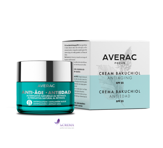 Аверак Фокус Денний антивіковий крем для обличчя SPF25 з бакучіолом Averac Focus Antiaging+, 50 мл